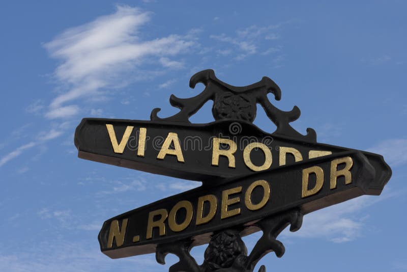 Rodeo Drive sign by Hollywood stock photo Rodeo Drive sign by Hollywood stock photo