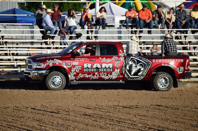 Rodeo Ram Truck editorial stock photo. Image of male 57598648