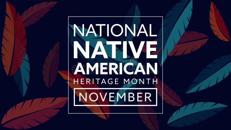 Native American Heritage Month. Background design with feather ornaments celebrating Native Indians in America. Holiday, art. Native American Heritage Month. Background design with feather ornaments celebrating Native Indians in America. Holiday, art