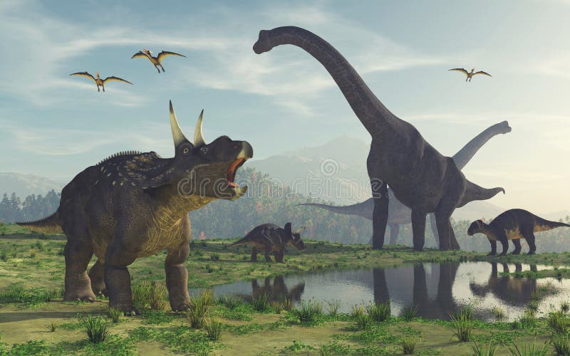 Rodzinny dinosaur royalty ilustracja Rodzinny dinosaur royalty ilustracja