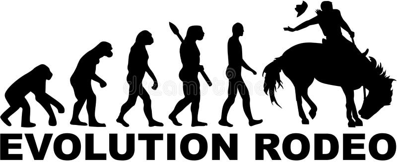 Rodéo d'évolution illustration stock Rodéo d'évolution illustration stock
