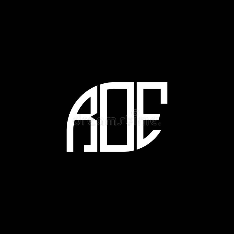 ROE Letter Logo Design on Black Background. ROE Creative Initials