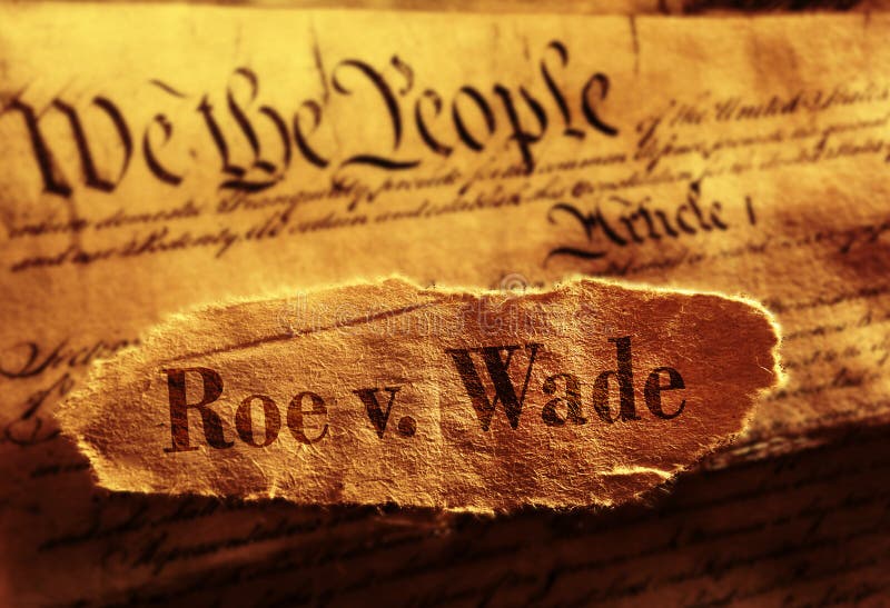 Roe V Wade newspaper headline on the United States Constitution