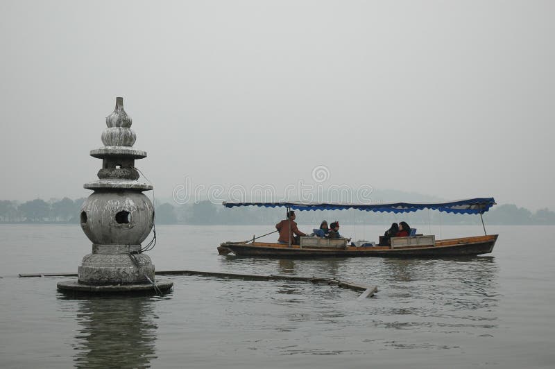 Boating on West Lake in HangZhou. Boating on West Lake in HangZhou