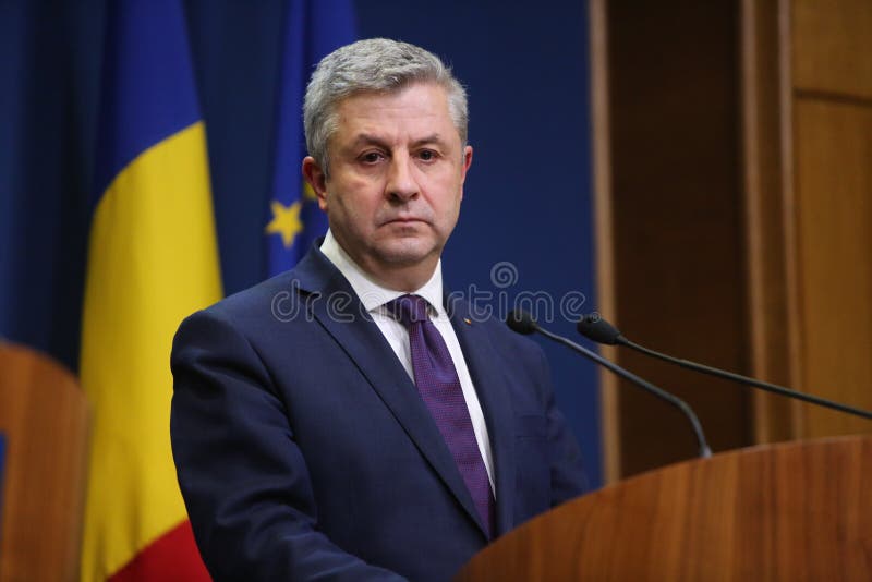 Roemeense Minister van Rechtvaardigheid, Florijn IORDACHE royalty-vrije stock foto Roemeense Minister van Rechtvaardigheid, Florijn IORDACHE royalty-vrije stock foto