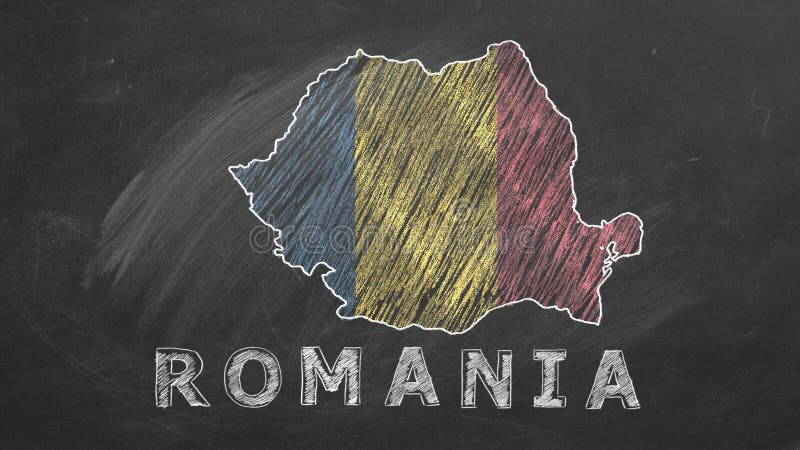 Roemenië. getekende en geanimeerde illustratie.