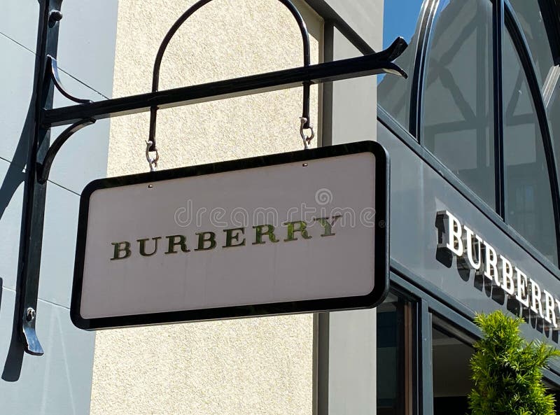 View on Facade with Logo Lettering of Burberry Fashion Company at Shop  Entrance Editorial Stock Image - Image of brand, burberry: 183543889