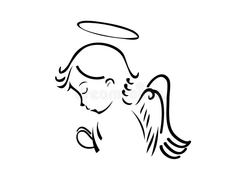 Rogación del ángel stock de ilustración Rogación del ángel stock de ilustración