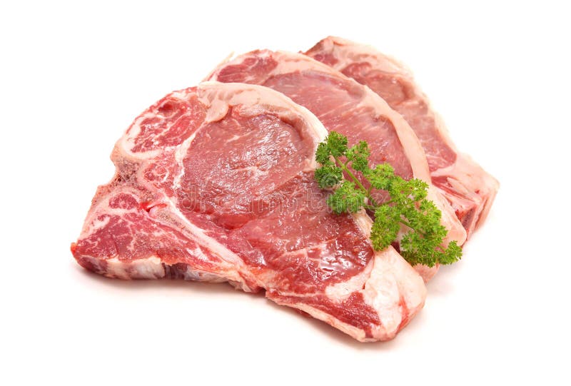 Roher Schweinelendehieb lizenzfreie stockbilder Roher Schweinelendehieb lizenzfreie stockbilder