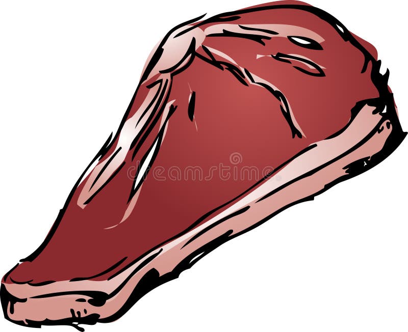 Rohes Rindfleischsteak lizenzfreie abbildung
