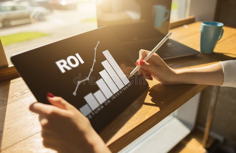 ROI, retorno sobre o investimento, negócio e conceito financeiro foto de stock ROI, retorno sobre o investimento, negócio e conceito financeiro foto de stock