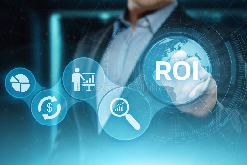 ROI Return sur le concept de technologie d'affaires d'Internet de succès de bénéfice de finances d'investissement photo stock ROI Return sur le concept de technologie d'affaires d'Internet de succès de bénéfice de finances d'investissement photo stock