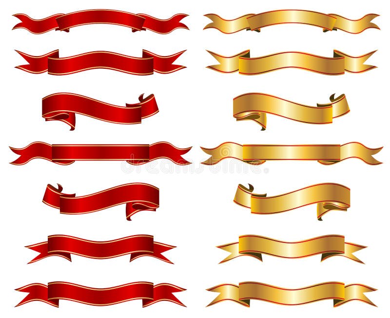 Rojo y sistema de la colección de la suposición de la bandera de la cinta del oro