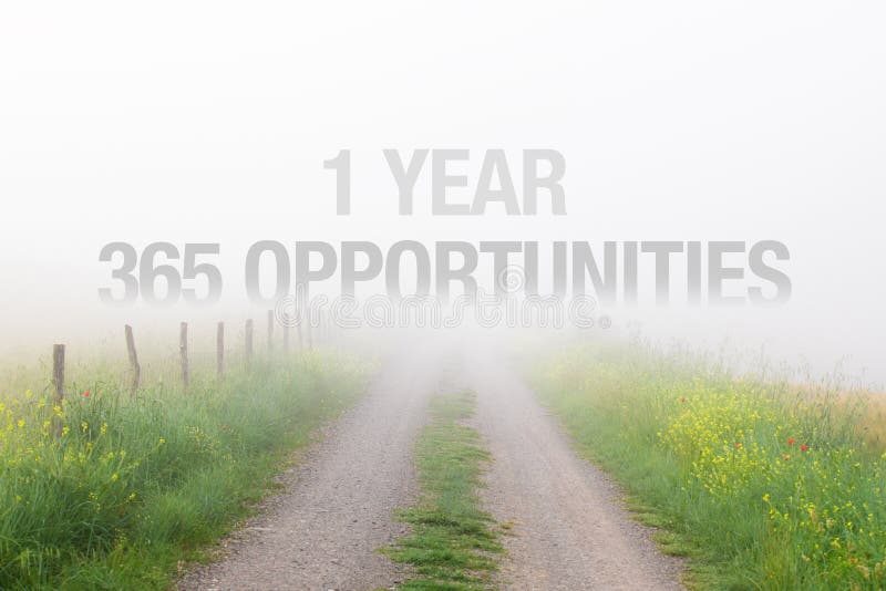 1 year equals 365 opportunities, inspirational quote for new years resolutions. Inspirational quote. 1 year equals 365 opportunities, inspirational quote for new years resolutions. Inspirational quote.
