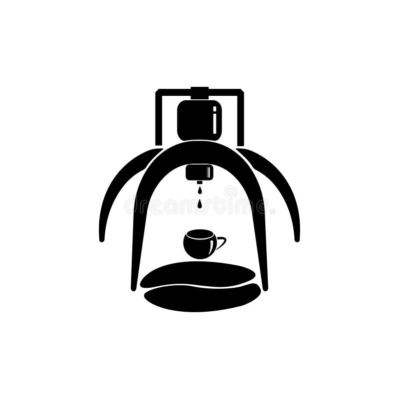 Rok Espresso Maker on a White Background Stock Vector - Illustration of  drop, barista: 211952871