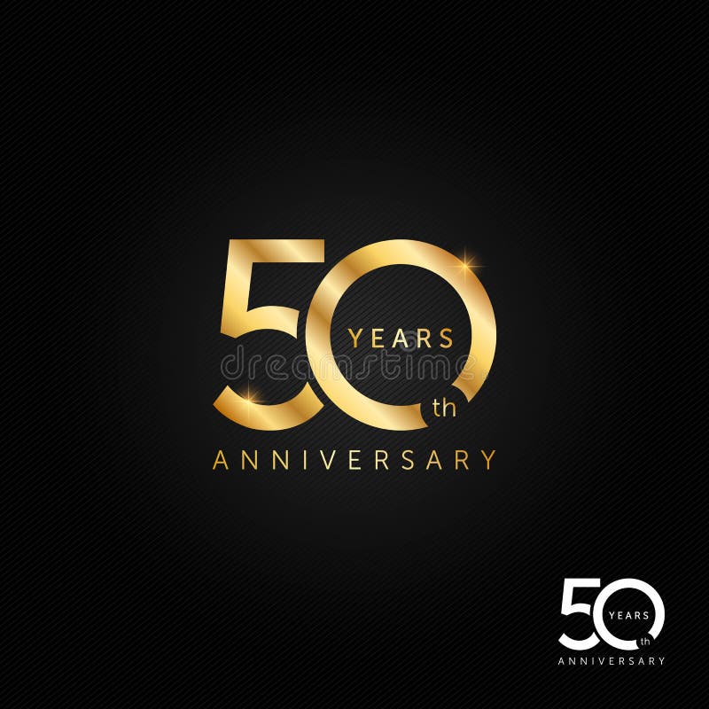 50 rok rocznicowa logo, ikony i symbolu wektorowa ilustracja, świętowania pojęcie