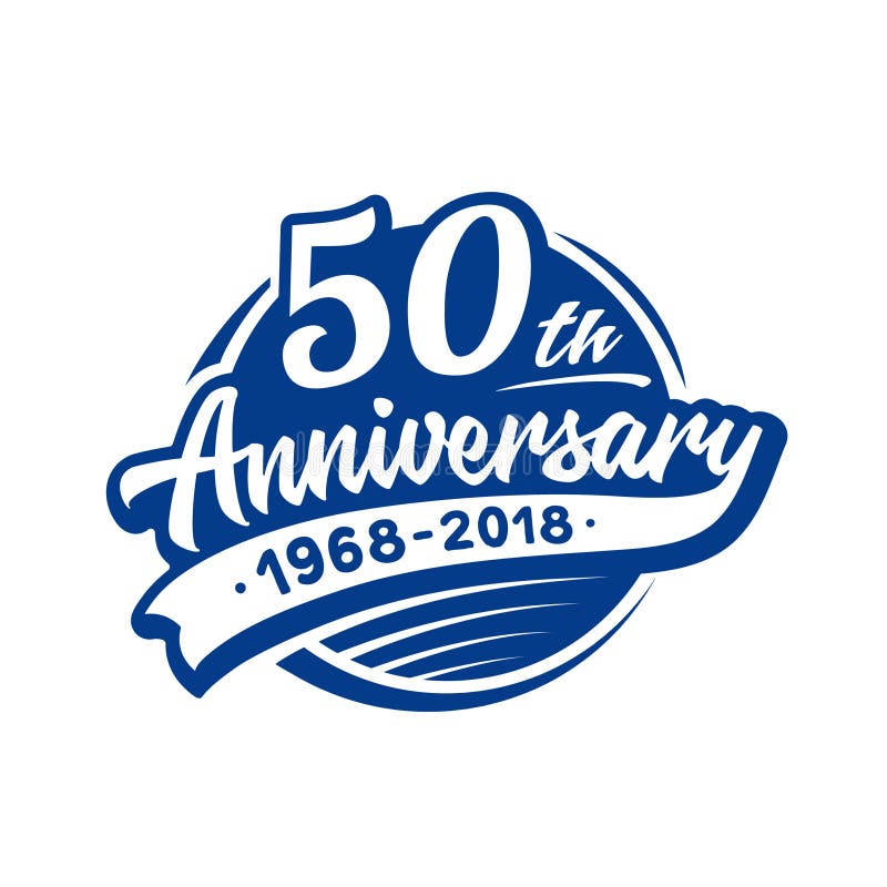 50 rok rocznicowego projekta szablonu Wektor i ilustracja 50th logo royalty ilustracja