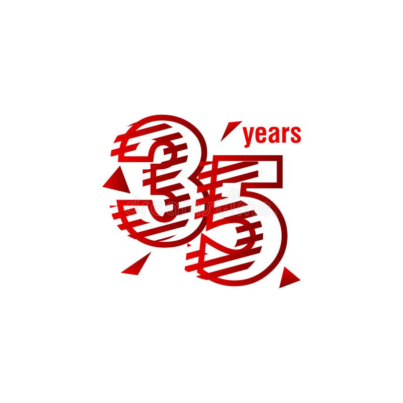 35 Years Anniversary Celebration Vector Template Design Illustration. 35 Years Anniversary Celebration Vector Template Design Illustration