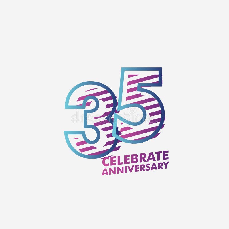 35 Years Anniversary Celebration Vector Template Design Illustration. 35 Years Anniversary Celebration Vector Template Design Illustration