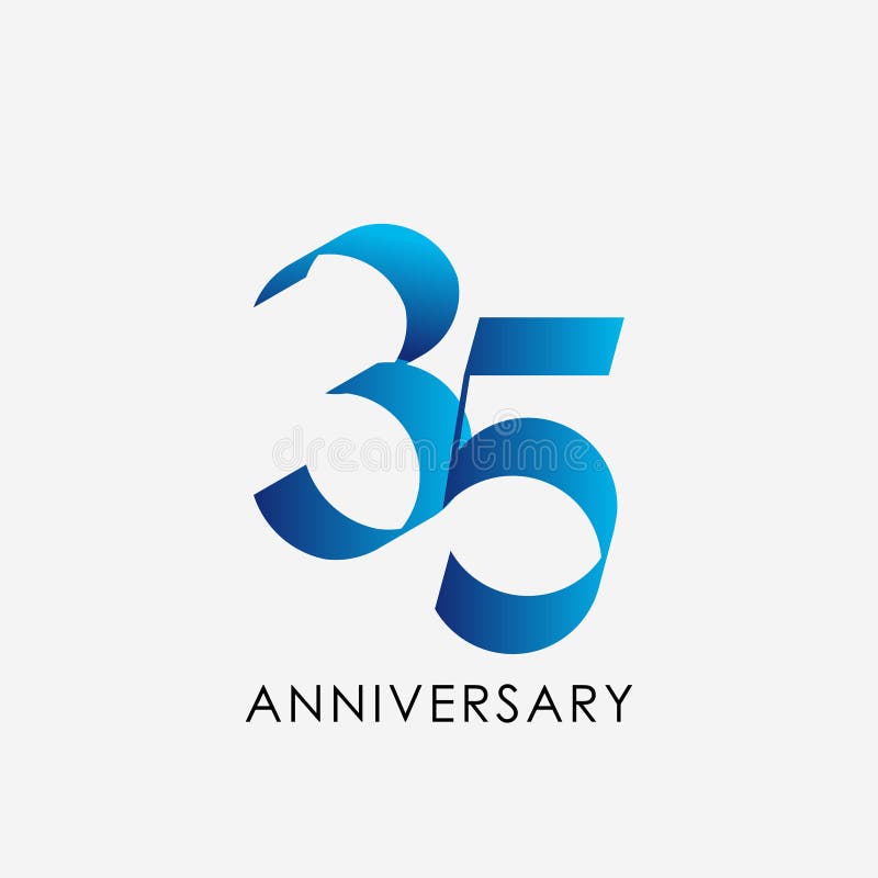 35 Years Anniversary Celebration Vector Template Design Illustration. 35 Years Anniversary Celebration Vector Template Design Illustration