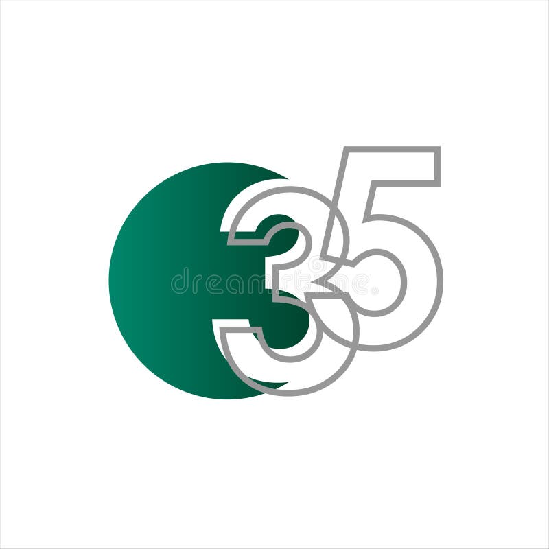 35 Years Anniversary Celebration Vector Template Design Illustration. 35 Years Anniversary Celebration Vector Template Design Illustration