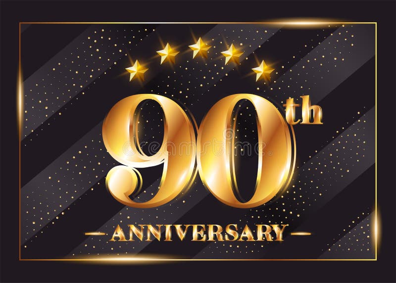 90 rok Rocznicowego świętowanie wektoru logotypu ilustracji 90 rok Rocznicowego świętowanie wektoru logotypu ilustracji