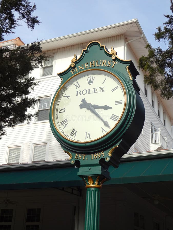 Rolex stoppen bei Carolina Hotel in Pinehurst, North Carolina ab stockbild Rolex stoppen bei Carolina Hotel in Pinehurst, North Carolina ab stockbild