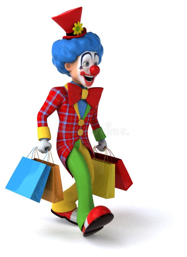 Rolig clown vektor illustrationer Rolig clown vektor illustrationer