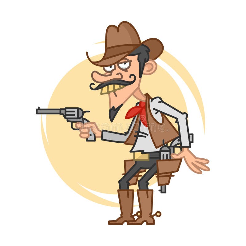Rolig cowboy med vapnet