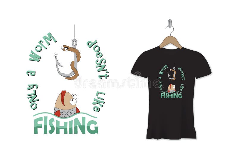 Rolig design för för fisket-skjorta tryck eller klistermärke kantlagrar låter vara vektorn för oakbandmallen vektor illustrationer Rolig design för för fisket-skjorta tryck eller klistermärke kantlagrar låter vara vektorn för oakbandmallen vektor illustrationer