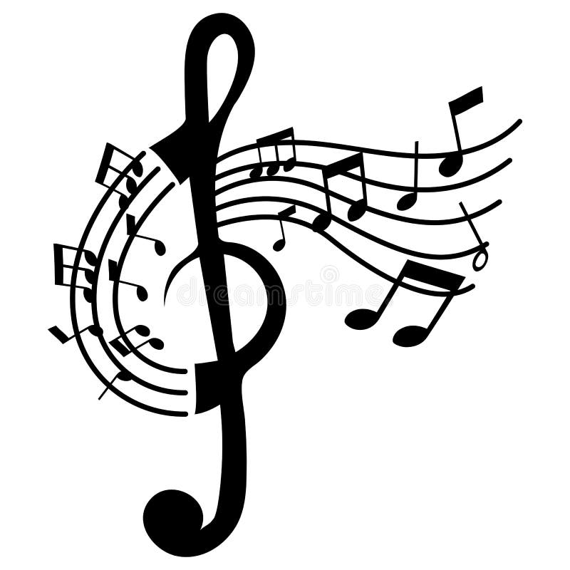 Rolig isolerad G-klavmusik royaltyfri illustrationer Rolig isolerad G-klavmusik royaltyfri illustrationer