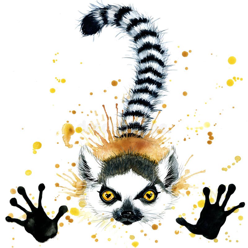 Rolig makivattenfärg stock illustrationer Rolig makivattenfärg stock illustrationer