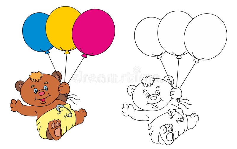 roliga ballongbjörnar vektor illustrationer roliga ballongbjörnar vektor illustrationer