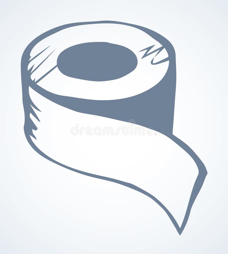 Roll of Adhesive Tape. Vector Drawing Stock Vector Illustration of