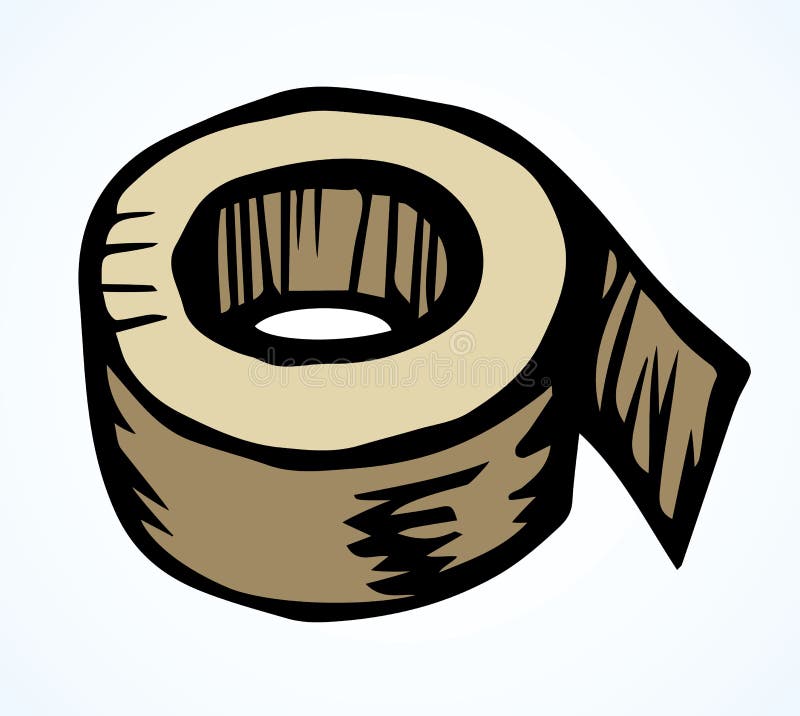 Tape. Vector drawing stock vector. Illustration of anniversary 86086891