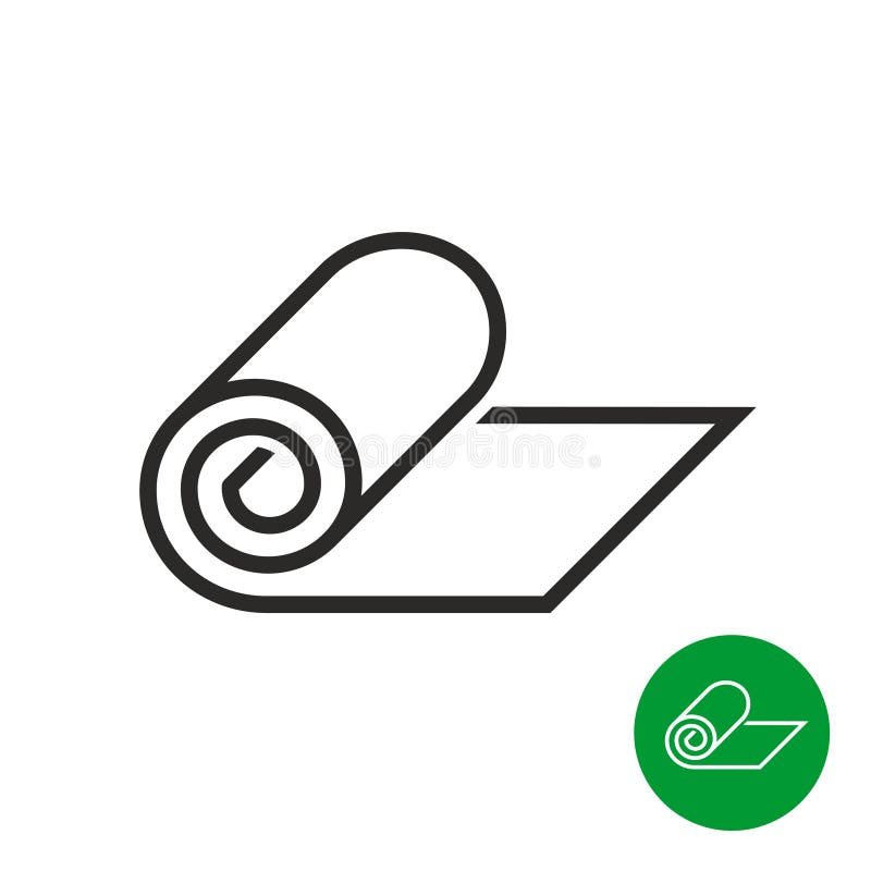 Roll of camping or fitness carpet icon royalty free illustration Roll of camping or fitness carpet icon royalty free illustration