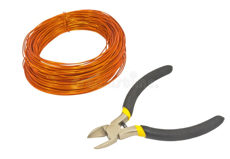 A roll of copper wire stock photo. Image of hand, assorted 33347058