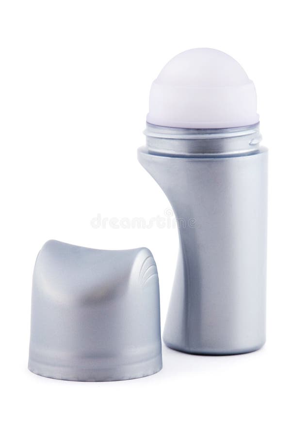 Roll-on deodorant isolated on a white background