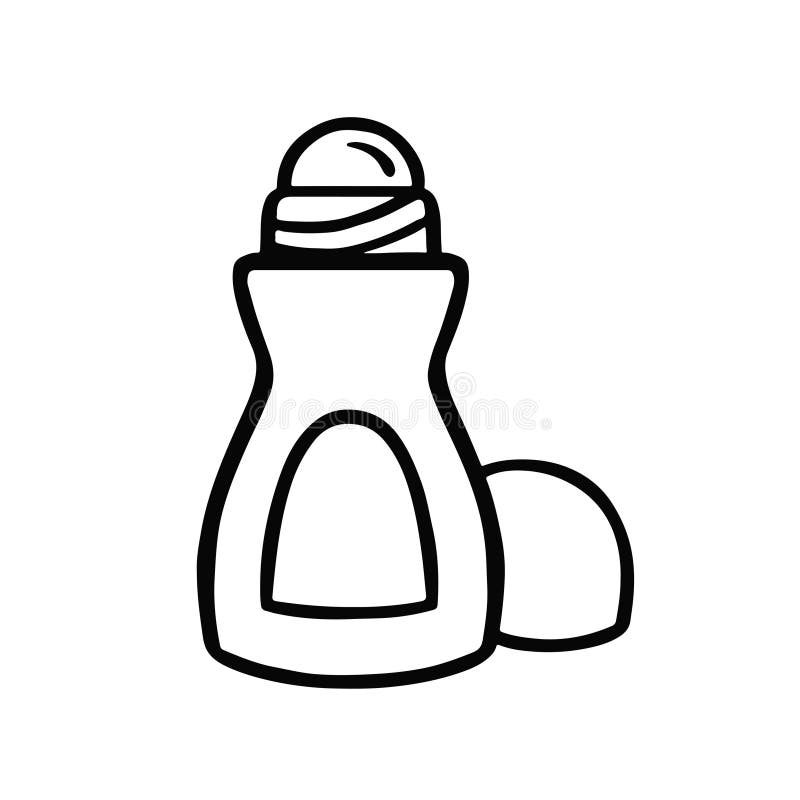 Rollon Deodorant Antiperspirant, Personal Hygiene Illustration, Vector Stock Illustration