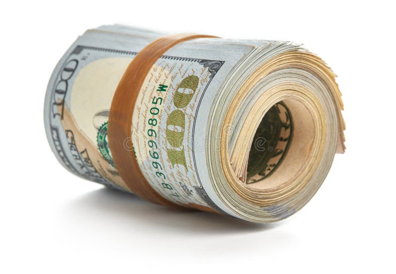 Stack And Roll Of Paper Money Stock Photo Image of investment, currency 5853004