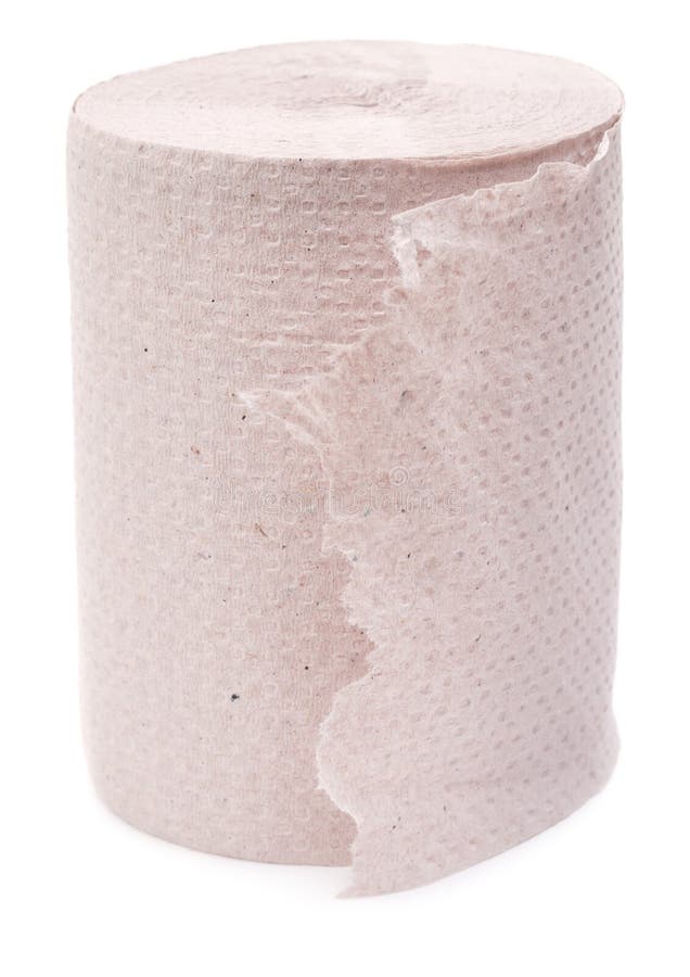 Roll of Gray Toilet Paper Isolated Stock Photo Image of recycling