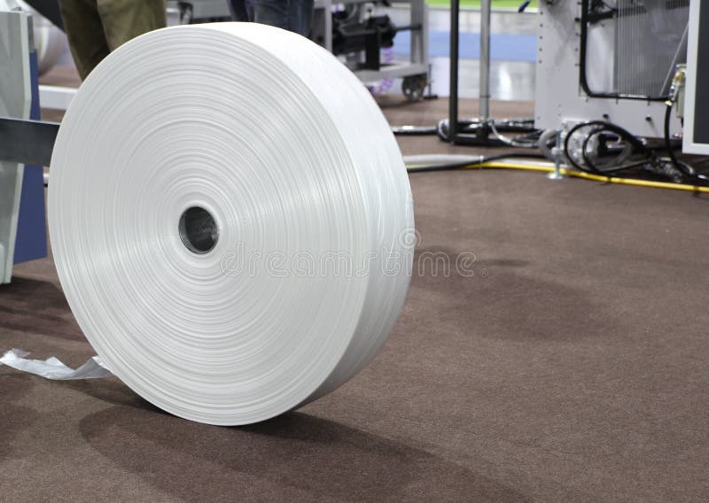Roll of Plastic Sheet for Manufacturing Process Stock Photo Image of