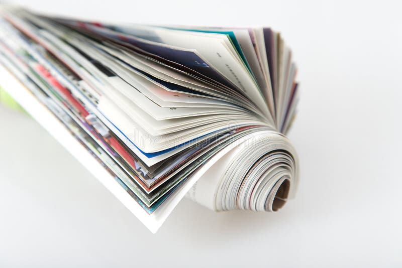 Roll magazin stock photography