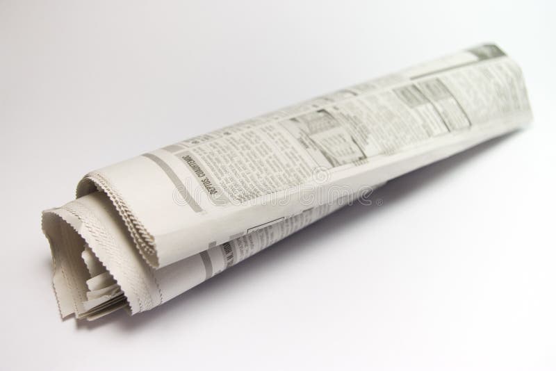 Roll news paper stock image. Image of business, reporter 3336917