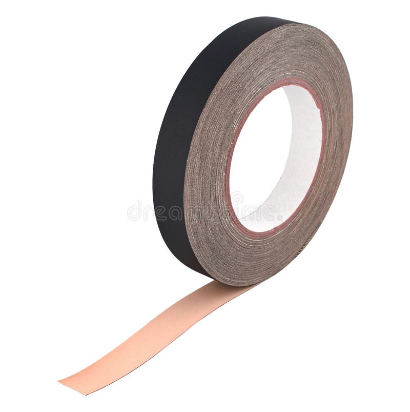 Adhesive Tape with Aluminum Foil, Sticky Tape, on a White Background