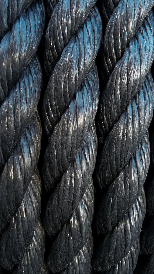 Roll Plastic Rope. Thick Black Rope Stock Photo Image of seafaring