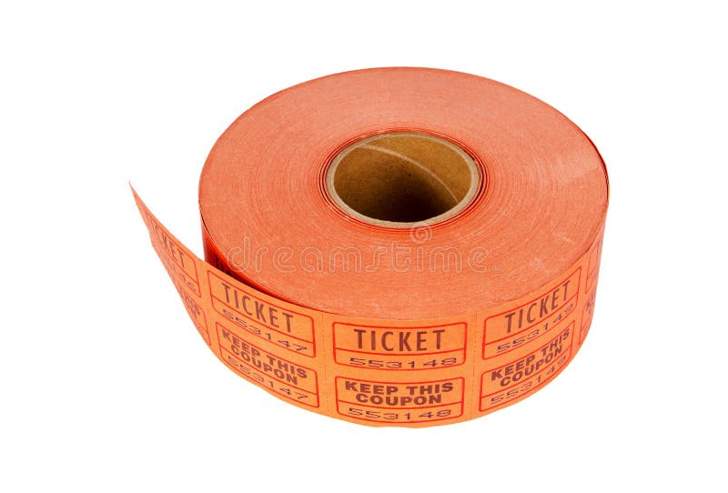 Raffle Tickets Roll, Isolated Stock Image Image of stub, raffle