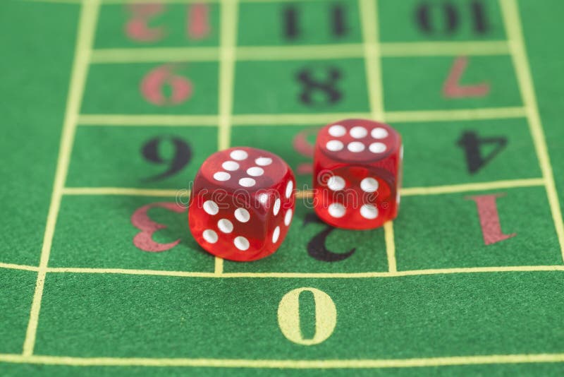 Roll of the Red Dice on a Game Table in a Casino Stock Photo Image of gambler, luck 60096362