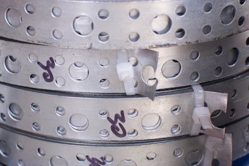 Roll of Steel Perforated Tape . the Assortment of the Construction