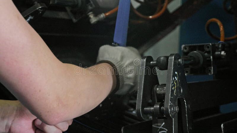 Roll threading coil pipe. Manufacture of plastic water pipes factory. Process of making plastic tubes on the machine royalty free stock photos